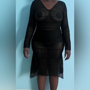 Black lace dress size large